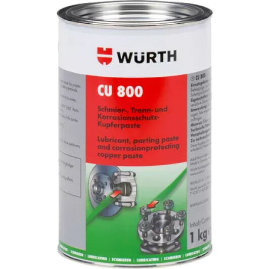 Мідне мастило Würth CU 800, 1000 г (08938002)